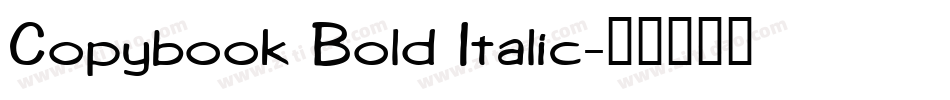 Copybook Bold Italic字体转换